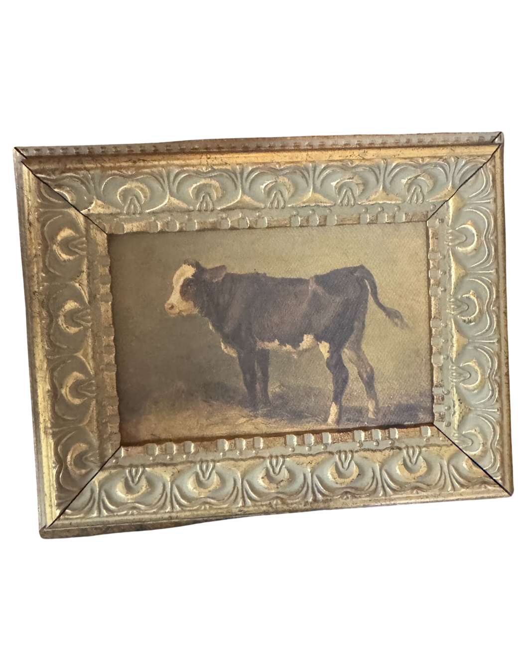 Small Vintage Cow Art