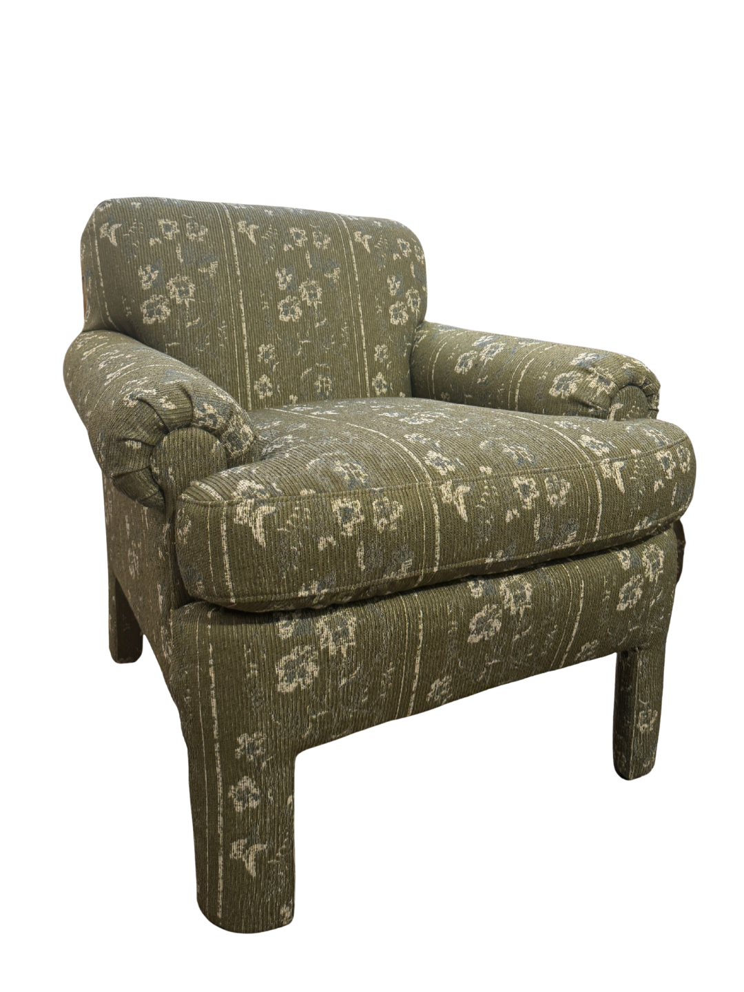 Custom Green Upholstered Chair