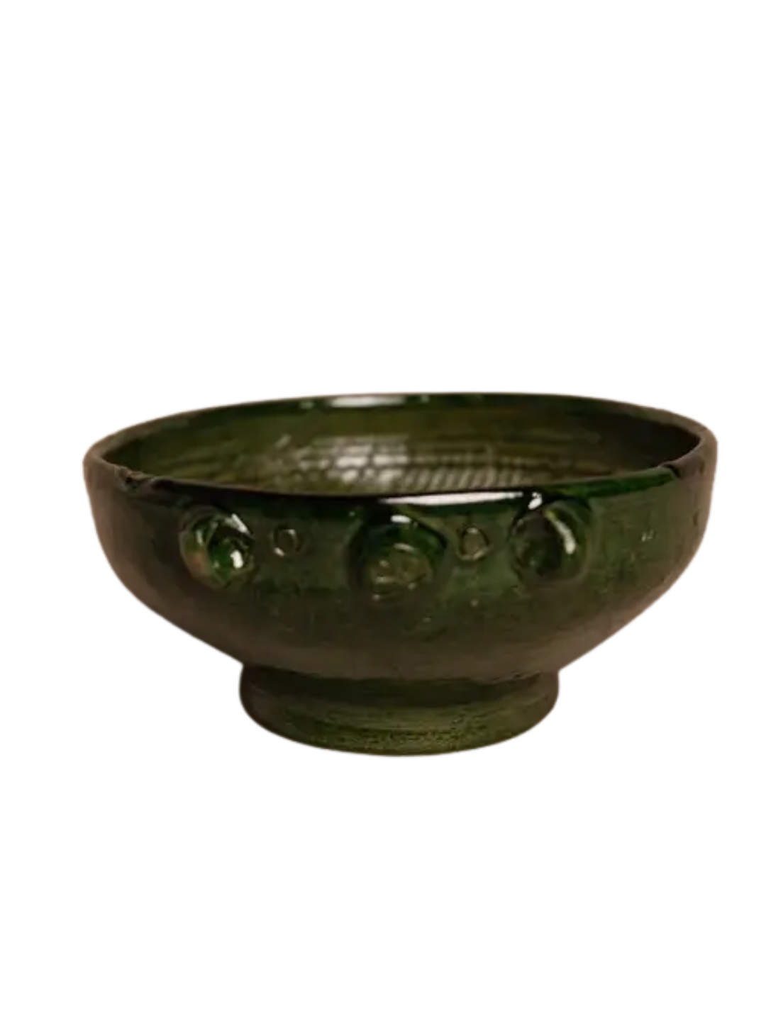 Green Glazed Pedestal Bowl