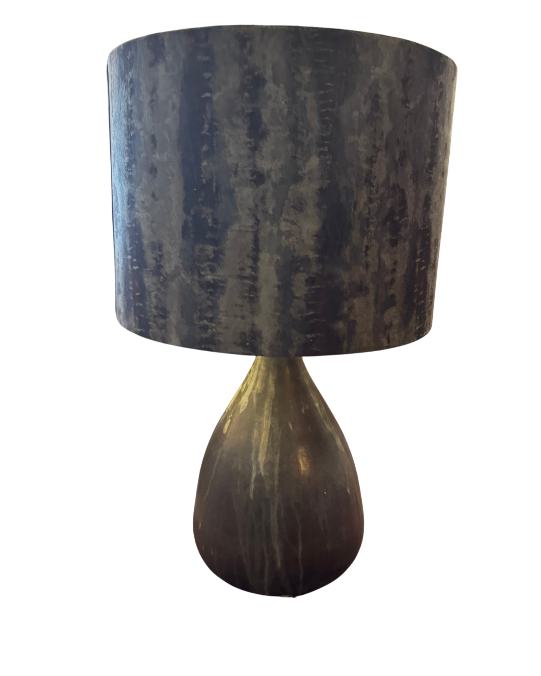 Green Velvet Shade Lamp