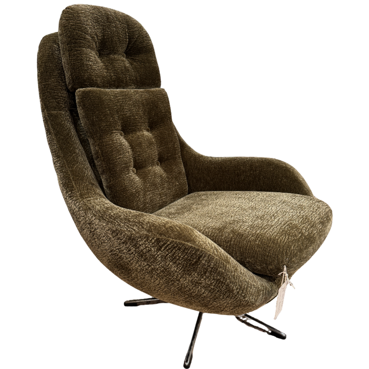 MCM Upholstered Swivel Egg Chair