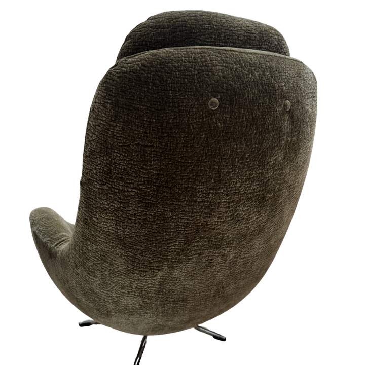 MCM Upholstered Swivel Egg Chair