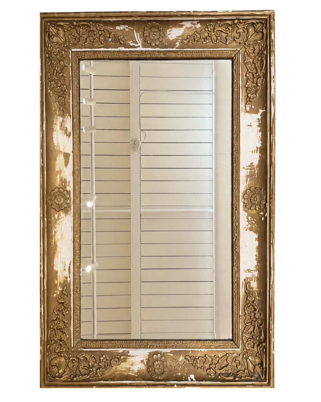 Wood Patinated Mirror
