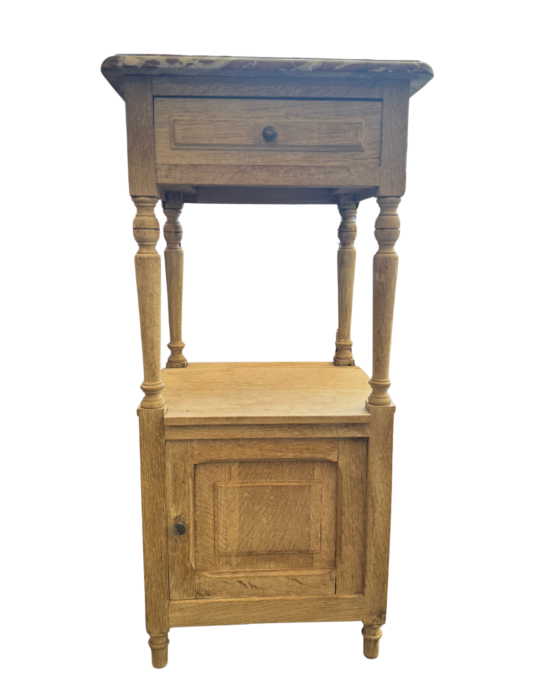 Oak bedside tables with Marble top