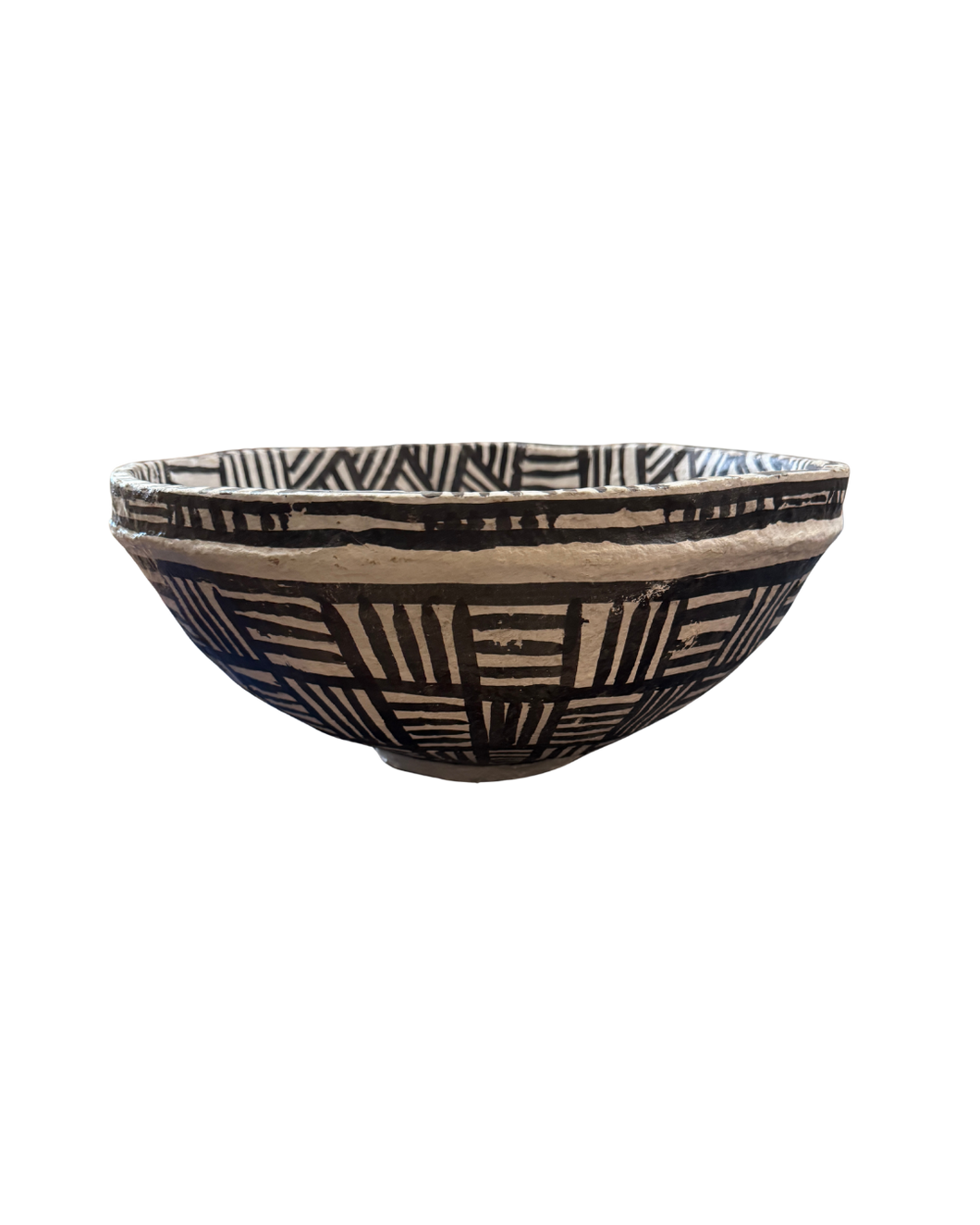 Hand Painted Paper Mache Bowl Small