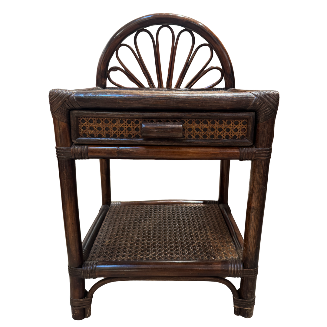 Bamboo + Rattan Nightstand