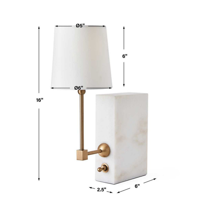 Marble Shelf Lamp
