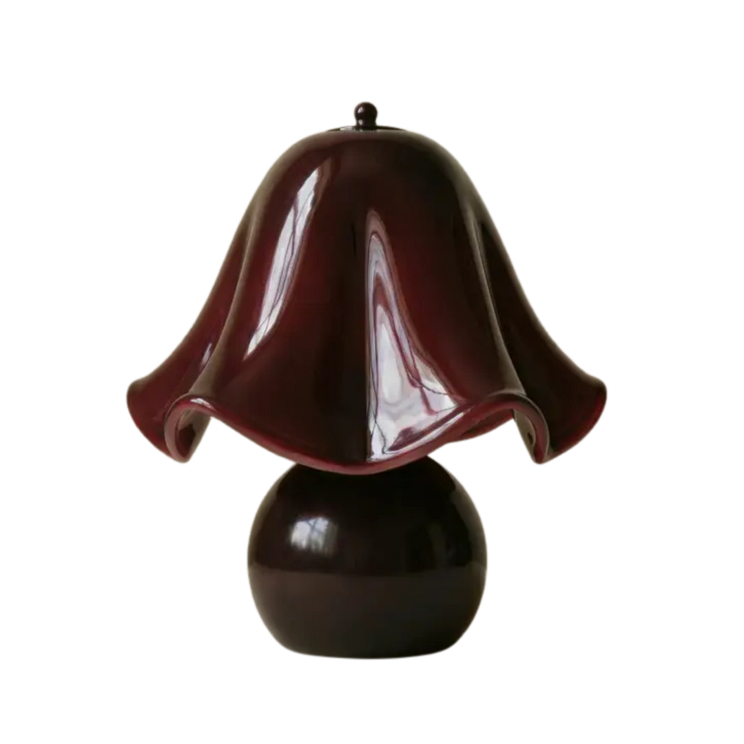 Burgundy Table Lamp