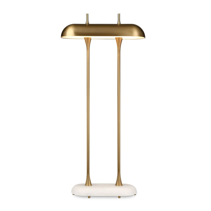 White Marble Buffet Table Lamp