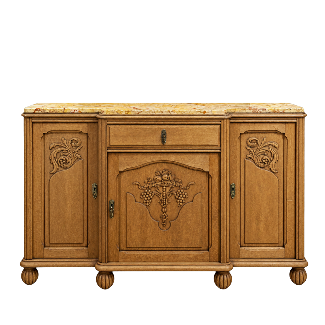Art Nouveau Buffet with Marble Top