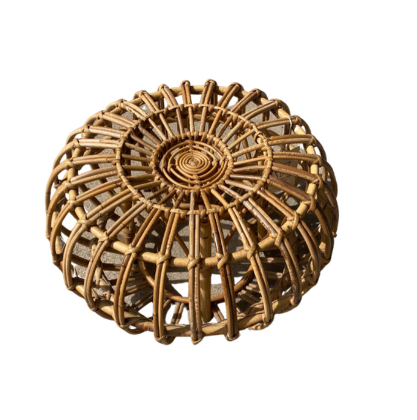Rattan ottoman
