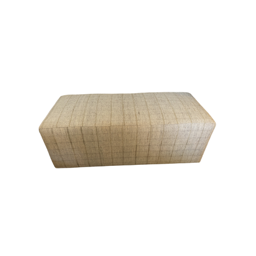 Plaid rectangle ottoman