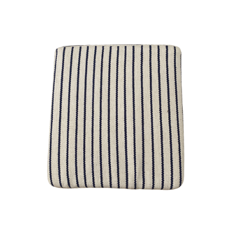 Striped pouf