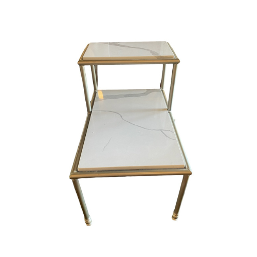 Marble Telephone Table - Gold Legs
