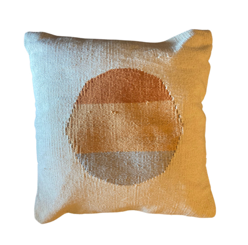 White Circle Design Pillow