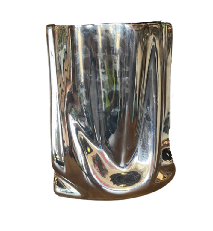 Electro plated ceramic vase
