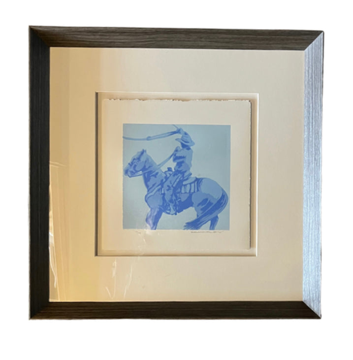 Azul Cowboy Framed Art