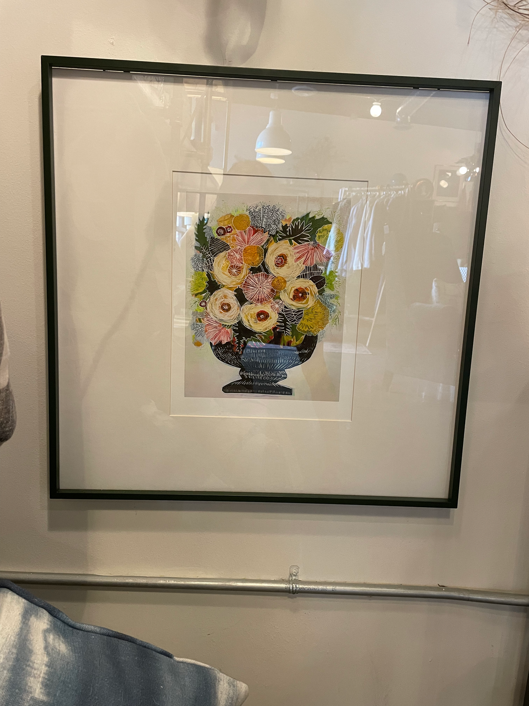 Framed Sarah Fitzgerald Print - Sunflowers