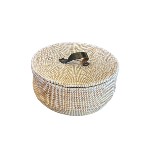 Woven Basket With Lid