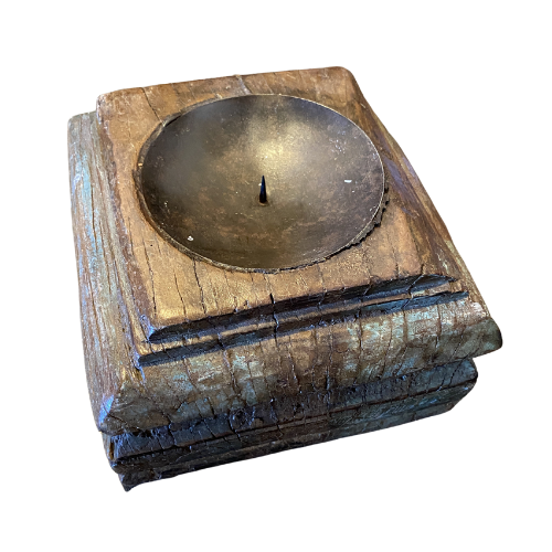Antique column top (candle holder)