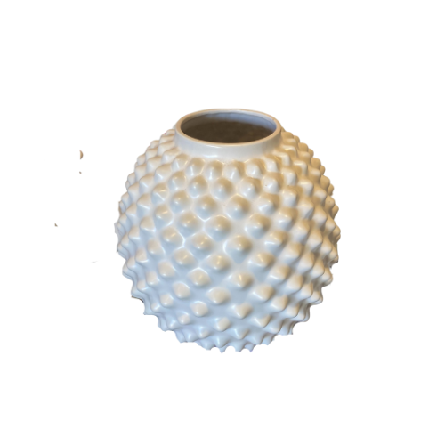 White Textured Dot Planter - Extra Large