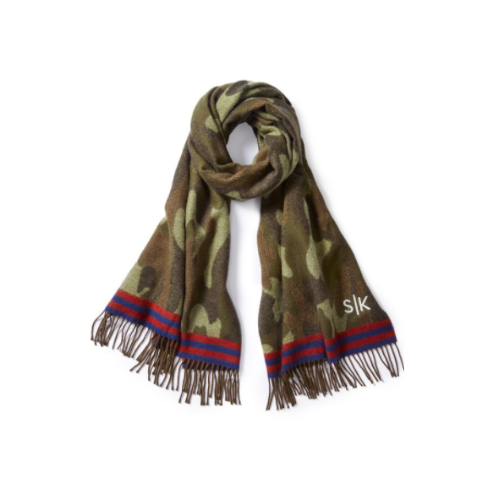 Italian Camo Blanket Scarf - Green