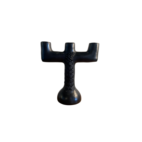 Black Vintage Mexican Candelabra