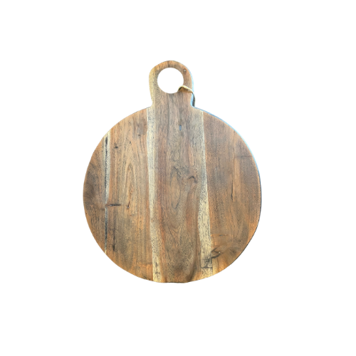 Round wooden charcuterie board