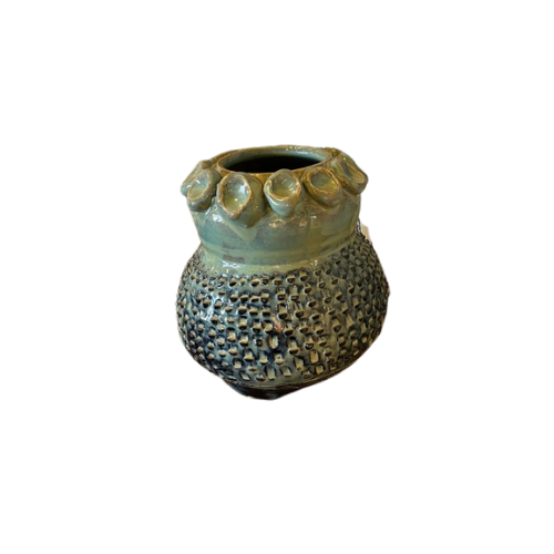 Local Pottery - Small Sage Textured Vase