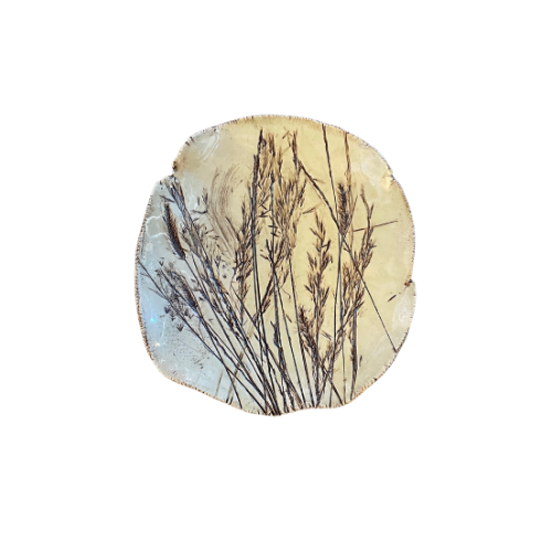 Local Pottery - Pampas Grass Imprint Plate