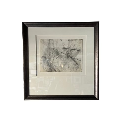 Framed Abstract Charcoal