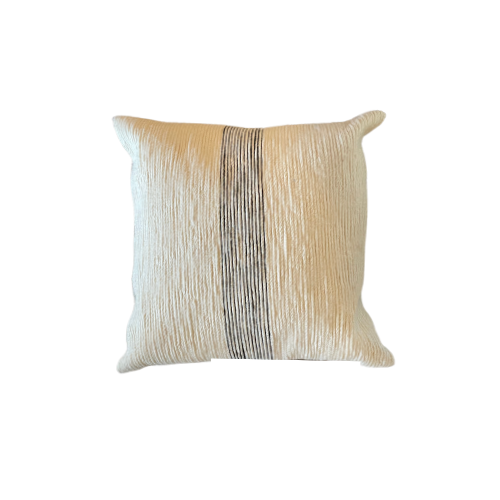 Canvas Pillow - Blue Striped Embroidery 18x18