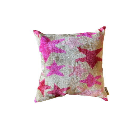 Hot pink star pillow 18x18