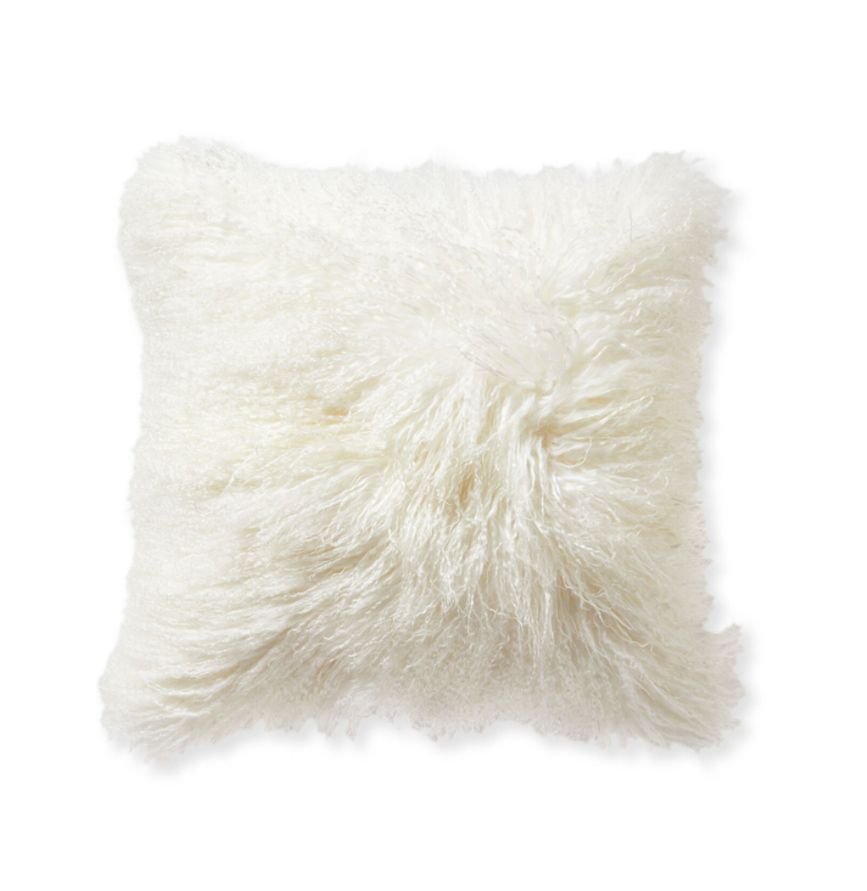 White Lamb Fur Pillow