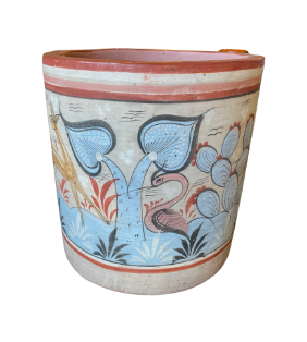 Vintage Mexican Painted Planter