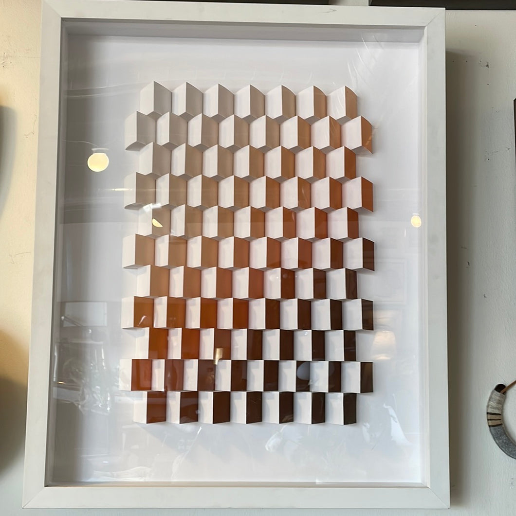 White to Black Cube Art