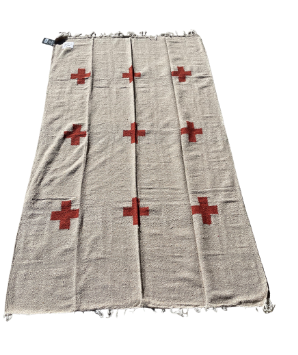 Positive Vibrations Blanket - White/Red